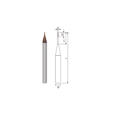 R700-Micro Diameter Miniature 2 Flutes Rib End Mill