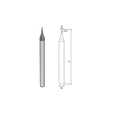 R650-Micro Diameter Miniature 2 Flutes End Mill