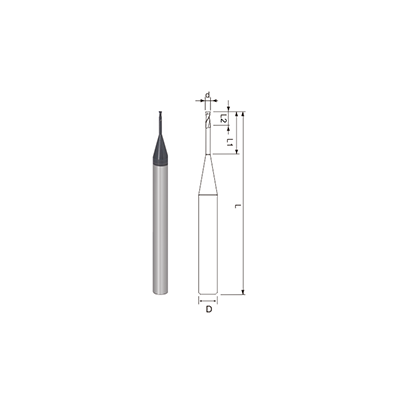 R650-Micro Diameter Miniature 2 Flutes Rib End Mill