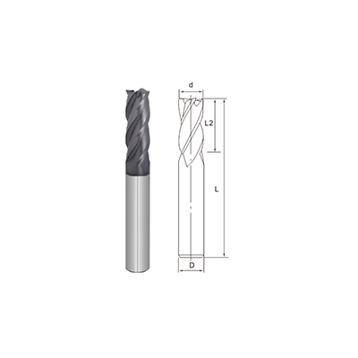 R650-4 Flutes Square End Mill